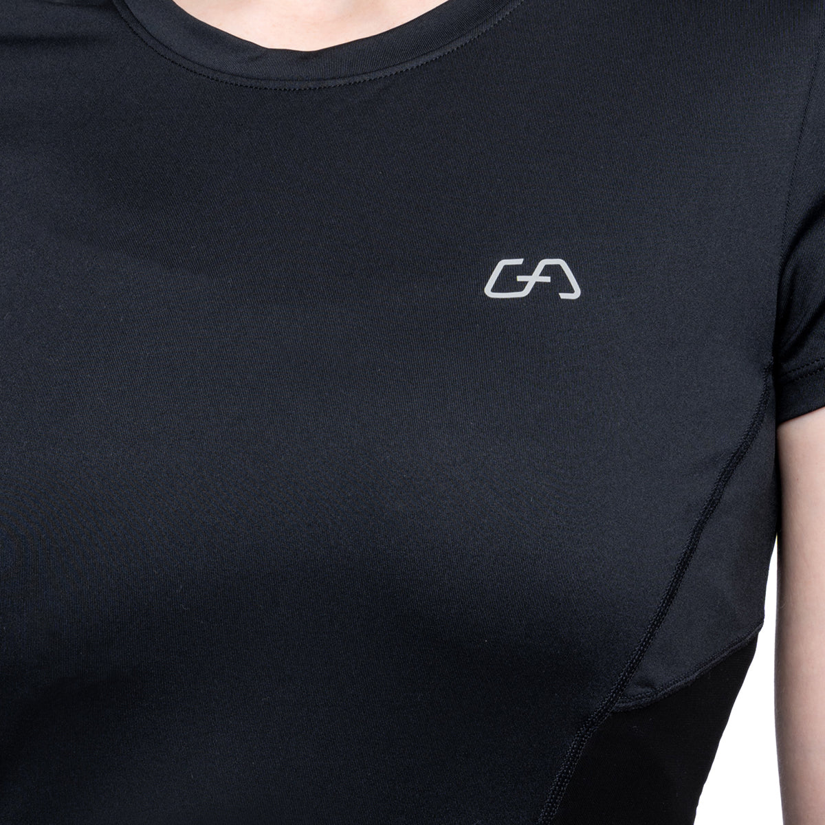 Women's Dry Fit Running Athletic T-Shirts Active Mesh Tee Shirt - Black / S