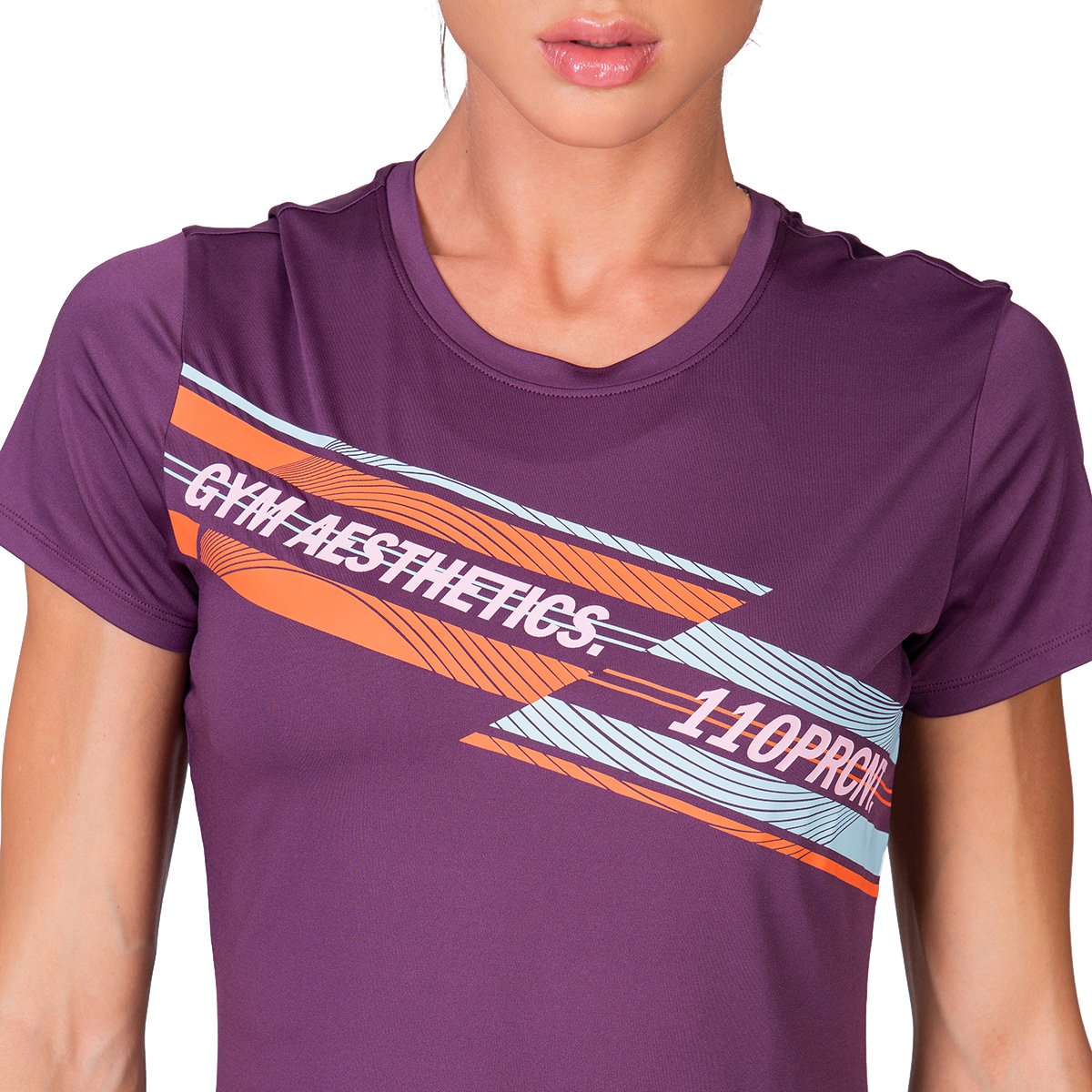 Women Gym T-Shirt Slim-Fit - Purple